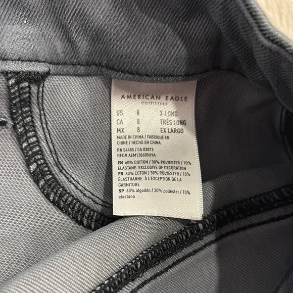 American Eagle Women's dark grey/black Jeans size 8 extra long (tall) - Picture 8 of 8
